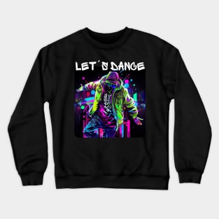 Man In Graffiti Look Dancing In Disco 1 Crewneck Sweatshirt